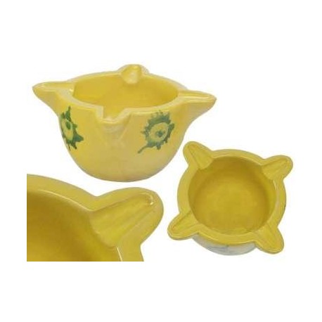 mortero de cerámica amarillo nº4