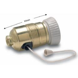 portalámparas latón con cadena-cordón E27