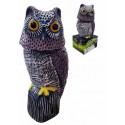 Búho ahuyenta aves giratorio, 40cm alto. sin pilas, se mueve por el viento.