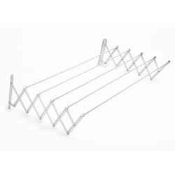 tendedero extensible de hierro pintado en blanco de 2 metros. 5 varillas. IMECA