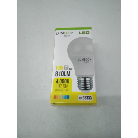 bombilla LED 10w. E27 luz dia. 4000k. 810 lumen