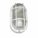 aplique oval exterior Blanco. max.40w. 1xE27. bombilla no incluida