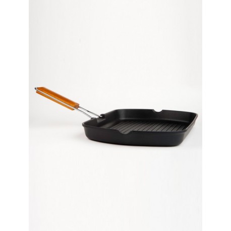 asadora ondulada 20x20cm VIER. válida toda clase de cocinas. alum. fundido