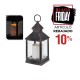 Farol con vela LED. 23cm. funciona con 3 pilas AAA