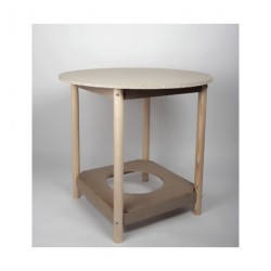 mesacamilla redonda de madera 70cm diàmetro