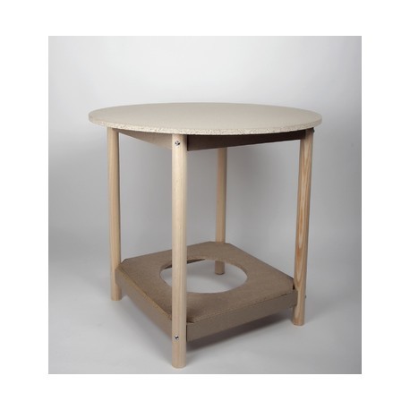 mesacamilla redonda de madera 70cm diàmetro