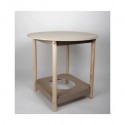 mesacamilla redonda de madera 70cm diàmetro