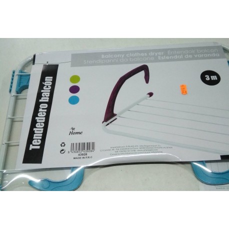 tendedero de balcón o radiador 3m. 52x35cm