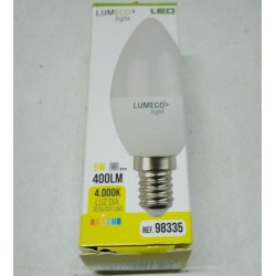 Bombilla vela LED 5w E14 4000k luz neutra