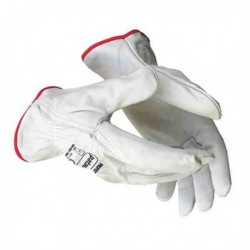 guante piel vacuno blanco talla 10