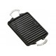 plancha hierro fundido esmaltada reversible 27x21cm