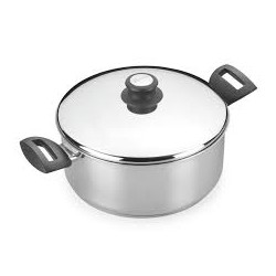 cacerola inox ALZA gamma cristal 28cm.6,8lt. Inducción.vitro,gas...