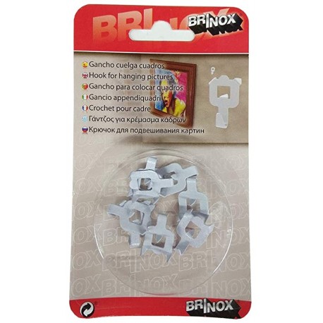 cuelga cuadros brinox blanco. 8 unidades