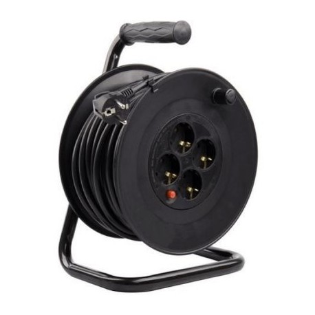 alargo enrollable 25mt 3x1,5mm con desconexión térmica