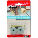 Blister 2 topes blancos puerta con taco y  tornillo BRINOX