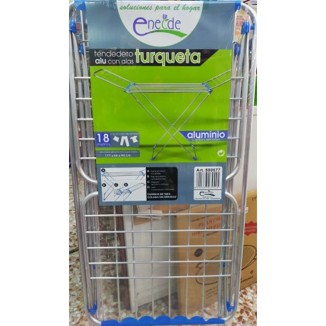 tendedero alas aluminio turqueta 177x56x94. 18mt. todo aluminio alas y estructura