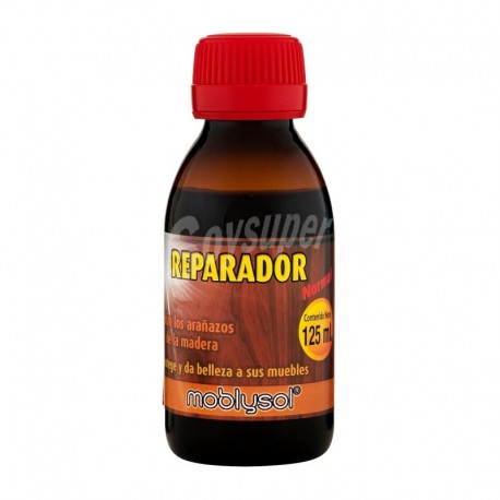 Reparador para madera MOBLYSOL 125ml. cubre arañazos y protege la madera