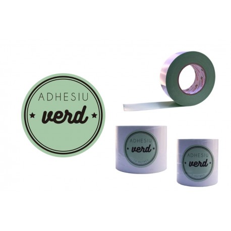 adhesivo verde 10mt. 50mm ancho. doble cara- pelota valenciana